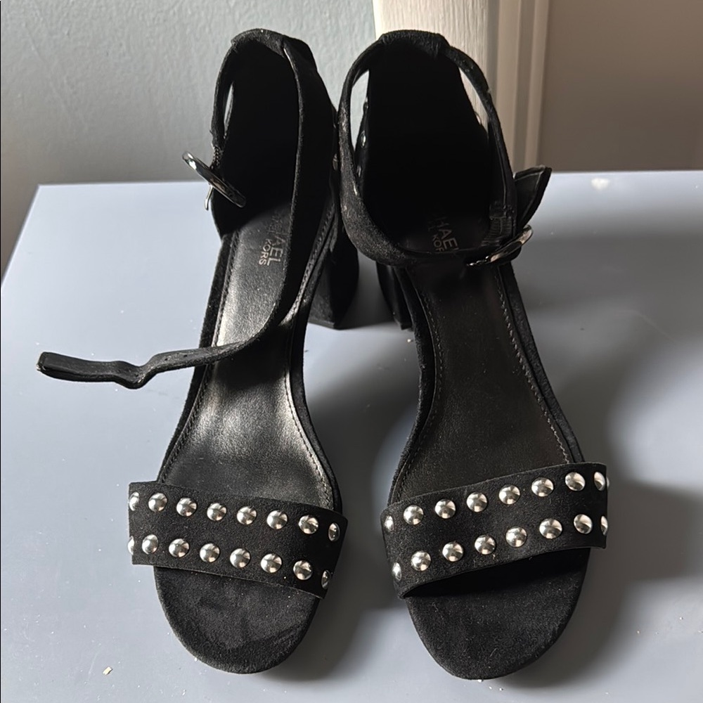 Michael Kors Black Heels with Studded Detail